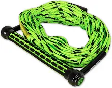 Фал буксировочный с рукояткой для водных лыж O`Brien 2 Section Combo Green/black