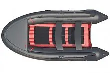 Лодка надувная ПВХ Баджер Air Line 420S с штормовым бортом (Красный/Черный)