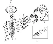 Вкладыш коренной синий Mercury 75-115 4такт