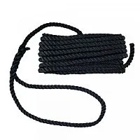 Трос швартовый с огоном 12мм х 6,1м нейлон черный Skipper