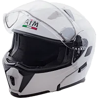 Шлем модуляр с подогревом AIM JK906 White Glossy 2022 