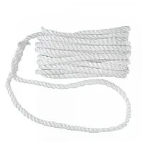 Трос швартовый с огоном 10мм х 10,67м нейлон белый Skipper