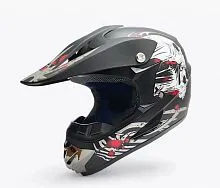 Шлем кроссовый RH 125 Matt Black White 2025