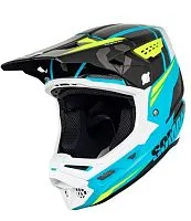 Шлем кроссовый SOMAN M12 White Turquoise 2026