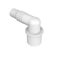 Штуцер сливной, Г-образный, 20мм, белый