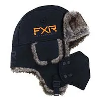 Шапка FXR Trapper Black Orange 2024