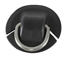 Рым малый с D-образным кольцом, черный (металл) Адмирал