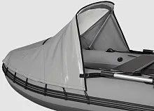 Носовой тент для лодки Фрегат 430 FM Jet с частичным остеклением зеленый