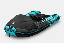 Лодка надувная ПВХ Gladiator C 370AL (Черно-бирюзовый)