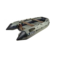 Лодка надувная ПВХ REEF JET 420НД (Серый + черный)
