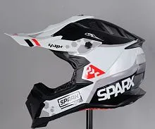 Шлем кроссовый SPARX Raptor Titan Grey Red 2026