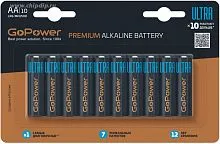 Батарейки щелочные GoPower ULTRA LR6-BL10 1/10/80