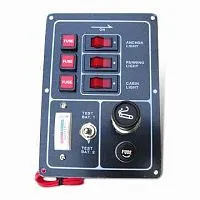 Панель электрическая 3 переключателя 3 автомата 