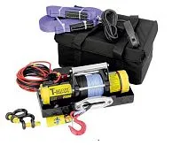 Лебёдка электрическая T-Max ATWPRO 2500 (синтетический трос, переносная) 12V