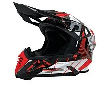 Шлем кроссовый AIM RH855 RAZOR White Red 2026