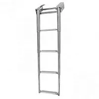 Трап телескопический 4 ступени выдвижной, серая ступень