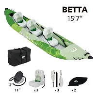 Каяк надувной трехместный с веслами Aqua Marina Betta-475