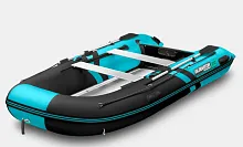 Лодка надувная ПВХ Gladiator B 370AL (Черно-бирюзовый)