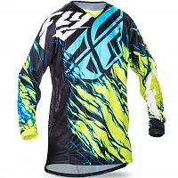 Джерси FLY Racing Kinetic Relapse Black Blue Yellow 2021 