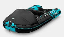 Лодка надувная ПВХ Gladiator C 420AL (Черно-бирюзовый)