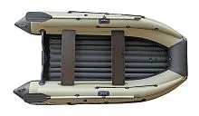 Лодка надувная ПВХ REEF Triton 390НД (Оливковый + темно-серый)