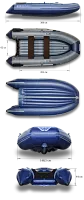 Лодка надувная ПВХ Флагман 300 (Серо-синий)