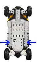 Защита днища для квадроцикла боковая часть BRP Can-Am Commander (3 645)