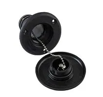 Горловина заливная пластиковая под шланг черная 38 мм