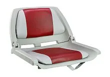 Кресло мягкое складное, обивка винил, цвет серый/красный, Marine Rocket