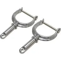 Уключина вертикальная из хромированной латуни (комплект)