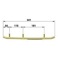 Коньки к снегоходу усиленный Polaris 800 PRO RMK/800 Switchback Adventure