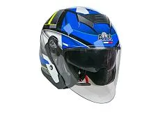 Шлем открытый AIM JK526 Blue Red Black 2026