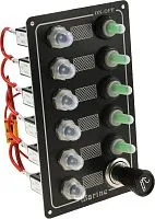 Панель электрическая 5 переключателей влагозащищенные с прикуривателем Youthful 