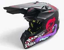 Шлем кроссовый RH127 Matt Black Red Violet 2025