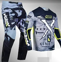 Комплект джерси и штаны WILLBROS RACE Gray Black 2026