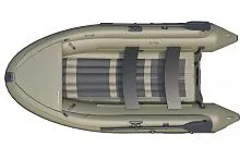 Лодка надувная ПВХ Баджер Air Line 420S с штормовым бортом (Олива)