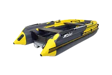 Лодка надувная ПВХ REEF Triton 390FНД (Желтый + темно-серый)