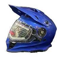 Шлем кроссовый с подогревом RSX Iceman H-331 Winter Blue 2024