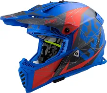Шлем кроссовый LS2 MX437 FAST ALPHA Blue Matt 2024