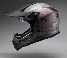 Шлем детский кроссовый SPARX Jet Graffity WS-905 Grey Orange 2026