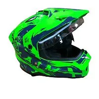 Шлем детский кроссовый AIM JK802Y Green Blue 2026