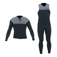 Комплект гидрокостюм и гидрокуртка JetPilot Venture Charcoal 2025