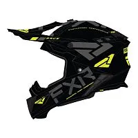 Шлем кроссовый FXR Helium Race Div Hi Vis 2025