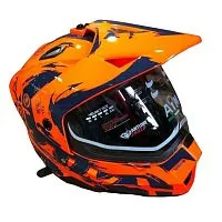 Шлем детский кроссовый WLT125 Orange Black 2022