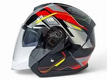 Шлем открытый AIM JK526 Red Grey Black 2025