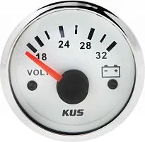 Прибор контроля напряжения (вольтметр) 18-32V KUS/Tainor белый 