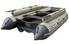 Лодка надувная ПВХ REEF Triton 420FНД (Оливковый + темно-серый)