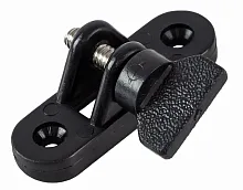 Кронштейн палубный 90 град, винт-барашек, ровное основание, пластиковый черный