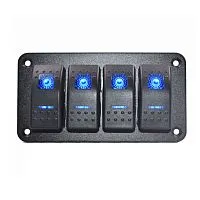 Панель электрическая Skipper с 4 кулисными переключателями и индикацией