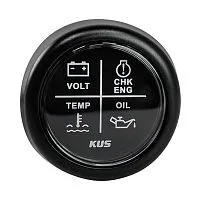 Прибор контроля аварийной сигнализации двигателя 12V KUS/Tainor черный